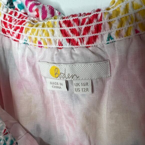 Boden Colorful Leaf Print Mini Dress - Picture 5 of 11